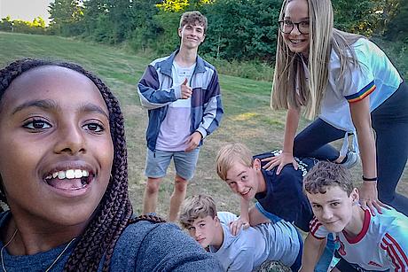 A group of teenagers from Denmark