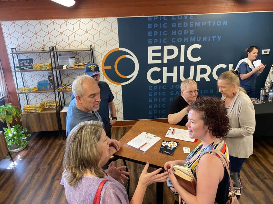 Group of people at a Religious meeting in Silicon Valley