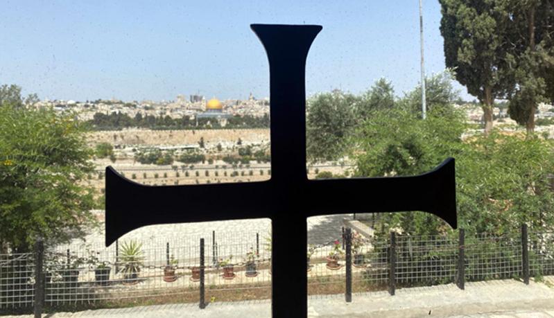 Cross with Jerusalem in the background